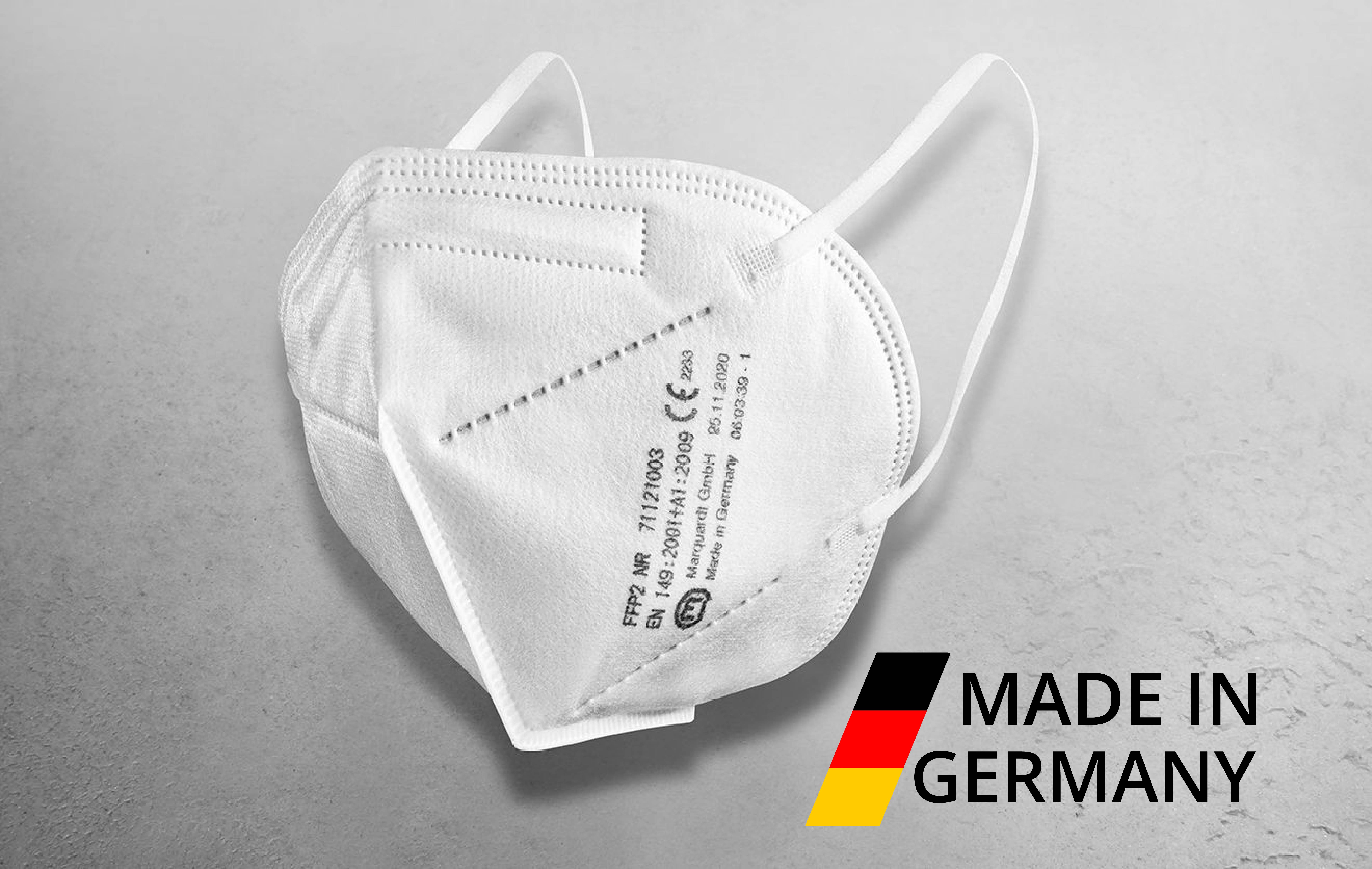 Marquardt FFP2 Mundschutz-Masken - Made in Germany, 20 Stück, einzeln unterverpackt