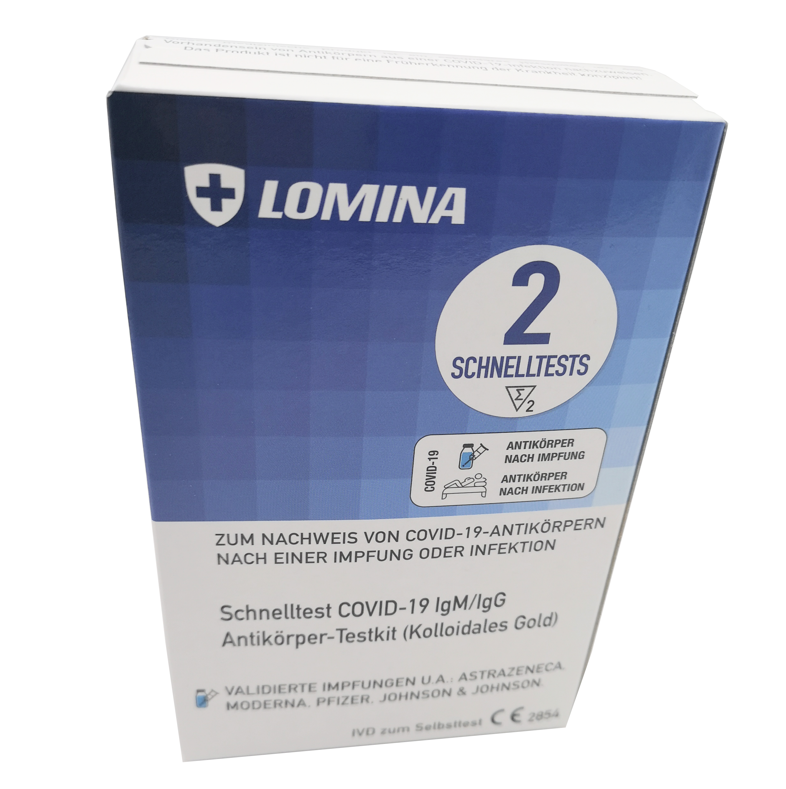 Lomina Antikörper Schnelltest LgM/LgG (Kolloidales Gold) 2er Packung